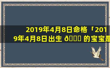 2019年4月8日命格「2019年4月8日出生 🐋 的宝宝是什么命」